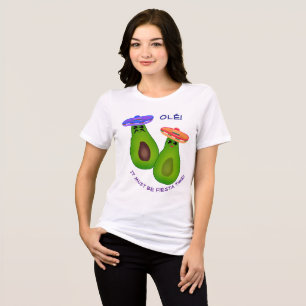 Avocado Couple w Sombreros Tri-Blend Shirt