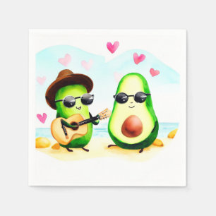 Avocado Couple Wedding  Napkin