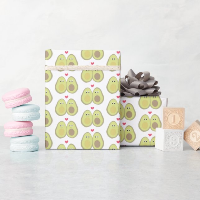 Avocado couple wrapping paper (Baby Shower)