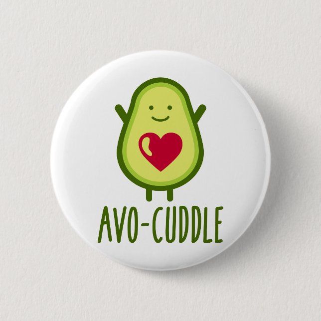 Avocado cuddle 6 cm round badge (Front)