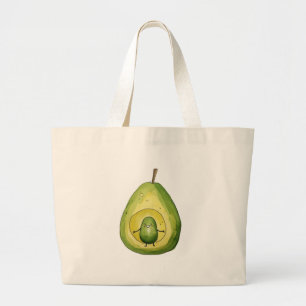Avocado, cute baby avocado design large tote bag