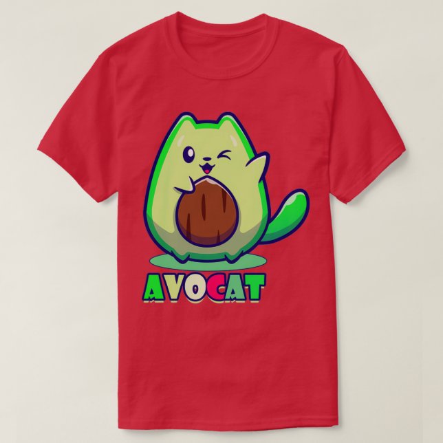 Avocado Cute cat AvoCat T-Shirt (Design Front)
