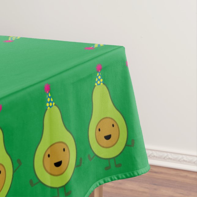 Avocado Cute First Birthday Table Cloth (In Situ)