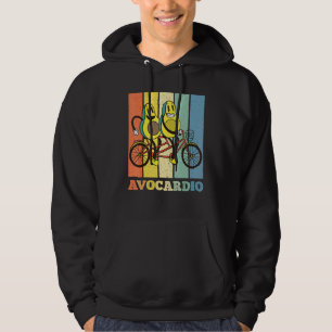Avocado Cycling Cute Bike Workout Avocardio Day Hoodie