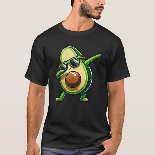 Avocado Dabbing Guacamole Funny Vegan Boys Girls K T-Shirt (Front)