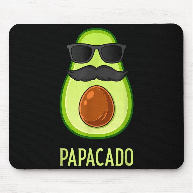 Avocado Dad Papacado Funny Daddy Father Avocado  Mouse Mat (Front)