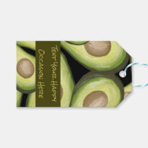 Avocado Design Print Gift Tag
