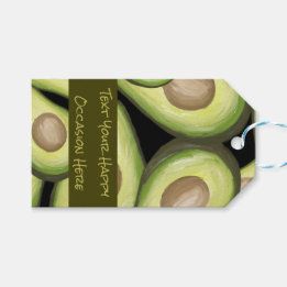 Avocado Design Print Gift Tag
