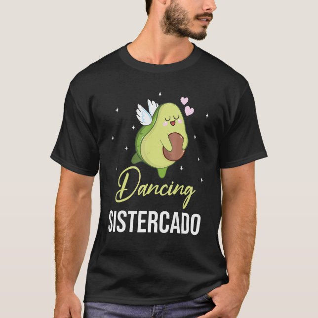 Avocado Dove Flying Happy Day Me Dancing Sistercad T-Shirt (Front)