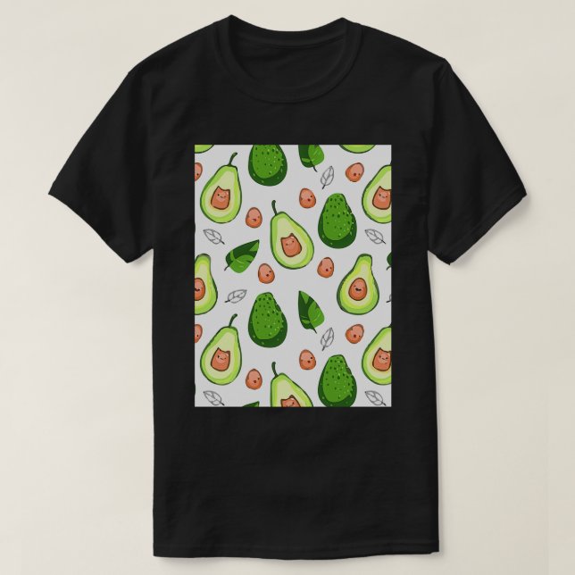 Avocado Exotic Style Leaves T-Shirt (Design Front)