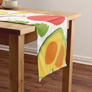 Avocado Fiesta Salad Pattern Short Table Runner