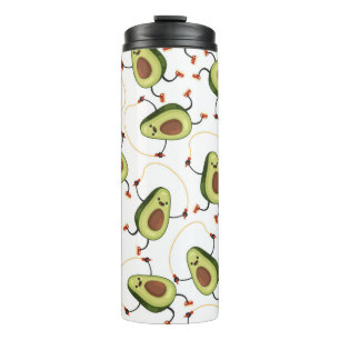 Avocado Fitness: Cute Vintage Pattern Thermal Tumbler
