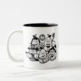 Avocado friends Two-Tone coffee mug