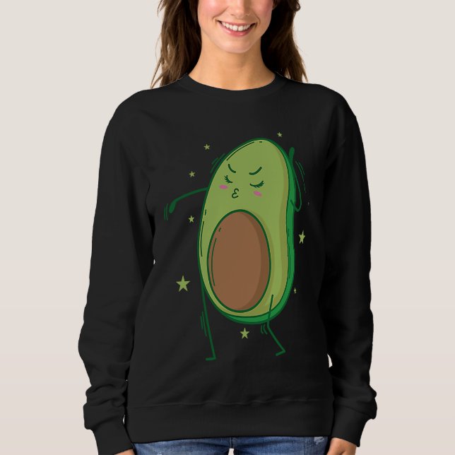 Avocado Fruit dances passionately Sweatshirt (Front)