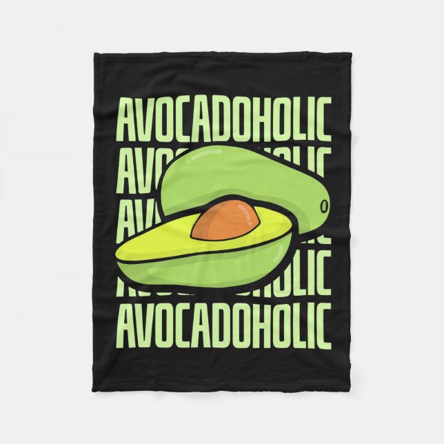 Avocado Fruit Food Fleece Blanket (Front)