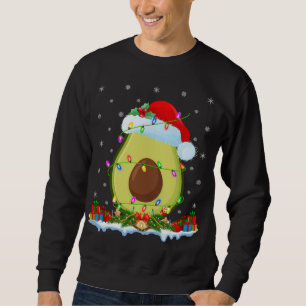 Avocado Fruit Lover Matching Santa Hat Avocado Chr Sweatshirt