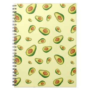 Avocado Fruit Pattern  Notebook