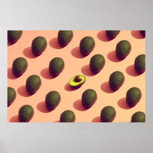 Avocado Fruit Portrait Poster