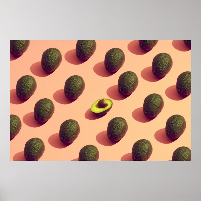 Avocado Fruit Portrait Poster (Front)