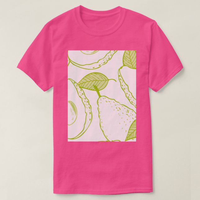 Avocado Fruits Juicy Fruit Colourful T-Shirt (Design Front)