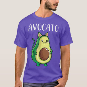Avocado Funny Cat Women Avocato Vegan Vegetarian  T-Shirt