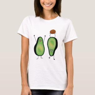 Avocado funny cheering handstand green pit T-Shirt