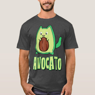 Avocado Funny Cute Cat Avocado Vegan hangover fun T-Shirt