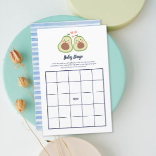 Avocado Gender Neutral Baby Shower Bingo Game