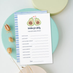 Avocado Gender Neutral Baby Shower Wishes Game