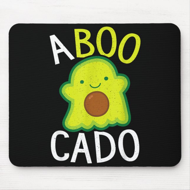 Avocado Ghost Halloween Funny Avocado Mouse Mat (Front)