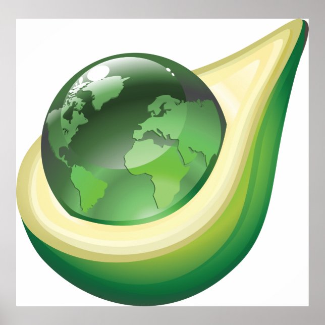 Avocado Globe Poster (Front)