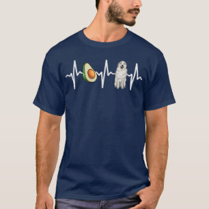 Avocado Great Pyrenee Heartbeat Dog Lover T-Shirt