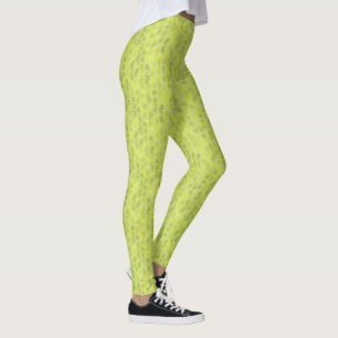 Avocado green and yellow dots leggings