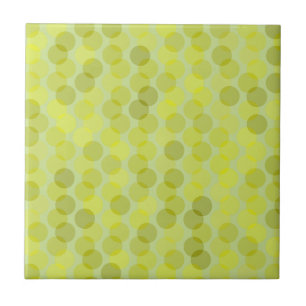 Avocado green and yellow dots tile