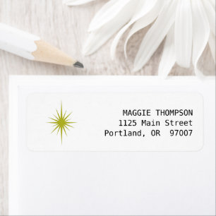 Avocado Green Atomic Starburst Retro Mid Century