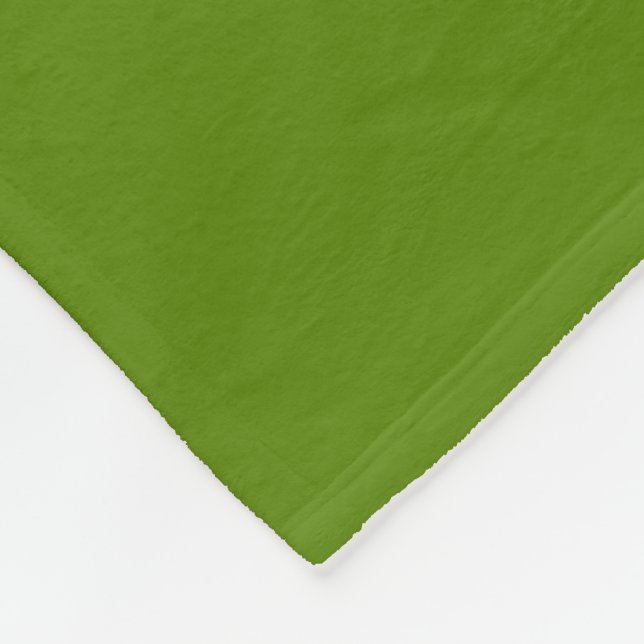Avocado Green Colour Background Dark Green Colour Fleece Blanket (Corner)