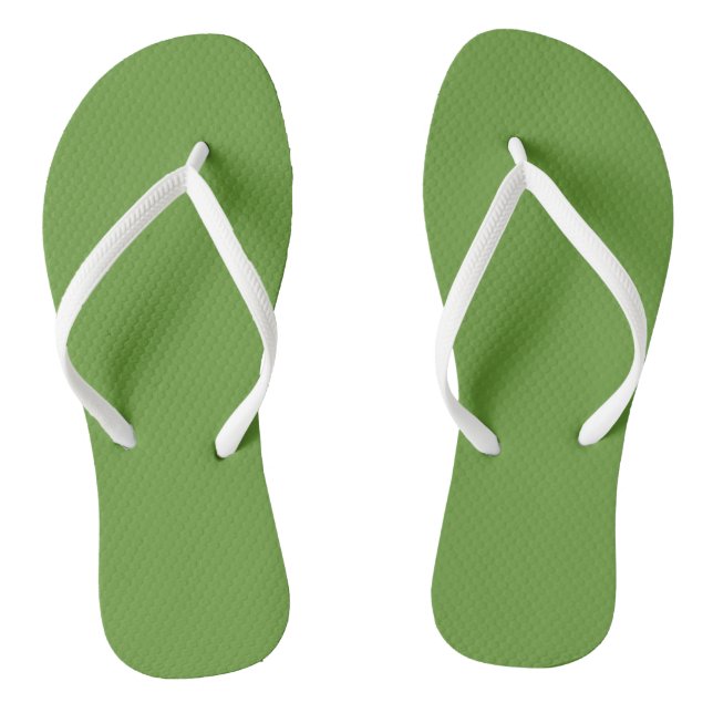 Avocado Green Flip Flops (Footbed)