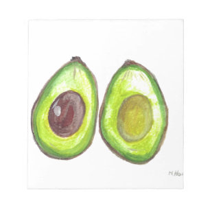 Avocado green fruit notepad