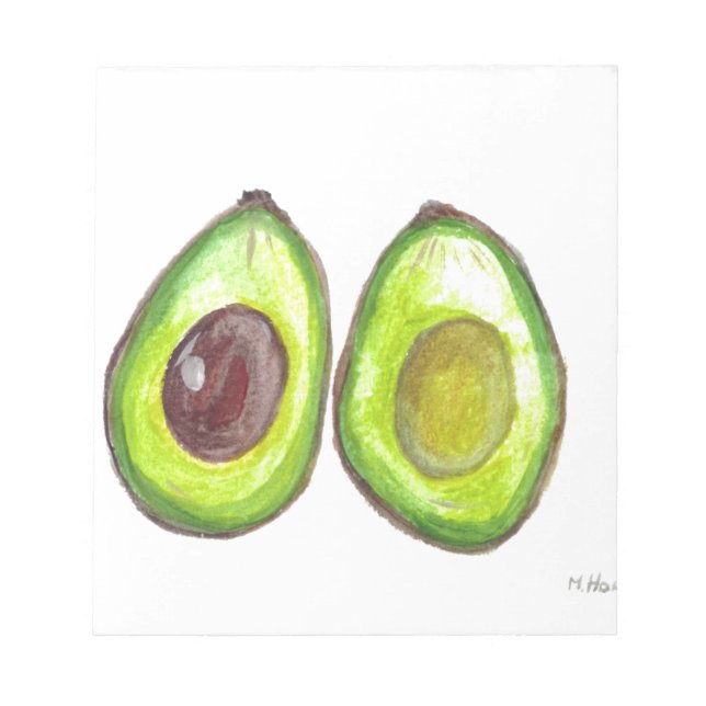 Avocado green fruit notepad (Front)