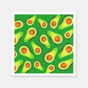 Avocado green health fruit foodie napkin