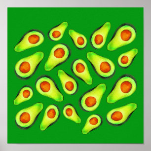 Avocado green health fruit foodie poster