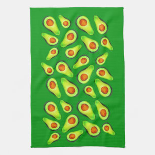Avocado green health fruit foodie tea towel