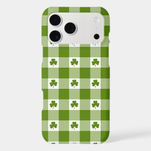 Avocado Green Plaid Shamrock Clover iPhone Case