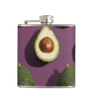 Avocado Green Purple Hip Flask