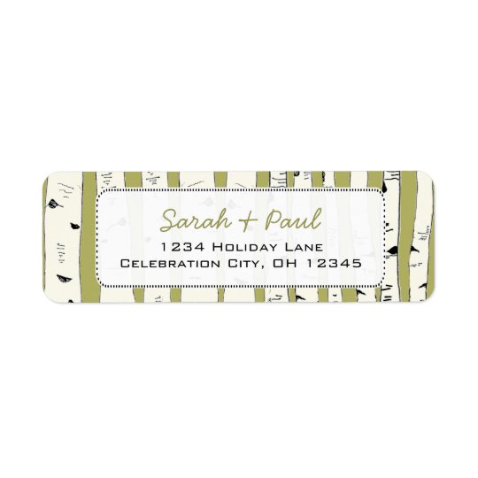 Avocado Green Return Address Labels