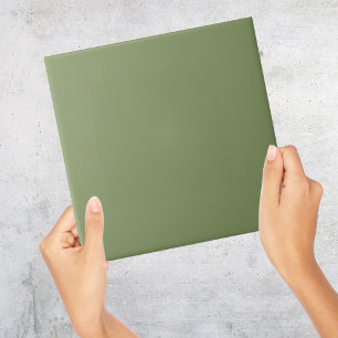 Avocado Green solid Color Tile