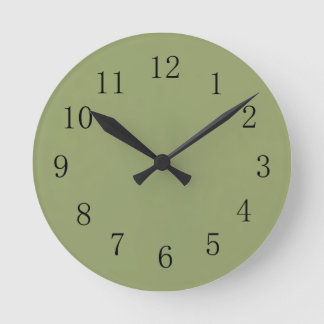 Avocado Green Wall Clock