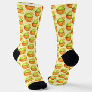 Avocado Guacamole And Tortilla Chips Socks