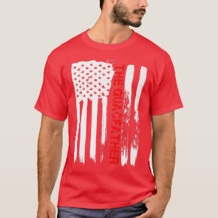 Avocado Guacamole T Gift The Guacfather USA Flag T-Shirt