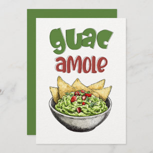 Avocado Guacamole & Tortillas Mexican Food Invitation